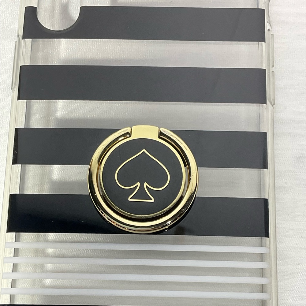 Kate Spade iPhone X & XS Case, Hardshell with Ring Stand, Black - Picture 4 of 12